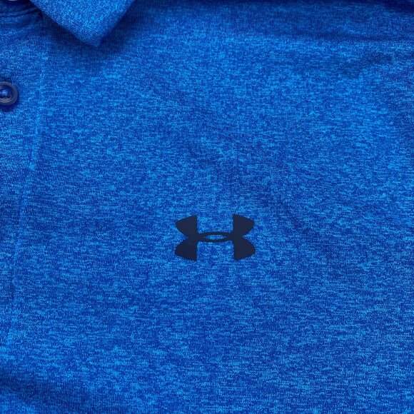 UNDER ARMOUR UA Golf Shirt Men Large Blue The Playoff Polo Loose Outdoor Golfer - Picture 2 of 11